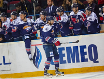 Фото с матча плей-офф КХЛ «Металлург» Магнитогорск — «Барыс» 4:0