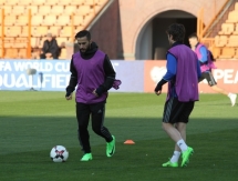 Сборная Армении провела предматчевую тренировку за день до игры с Казахстаном