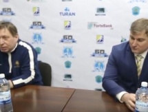 Видео послематчевой пресс-конференции игр чемпионата РК «Алтай-Торпедо» — «Алматы» 2:1 ОТ, 2:4