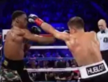 Видео нокдауна в четвертом раунде боя Головкин — Джейкобс