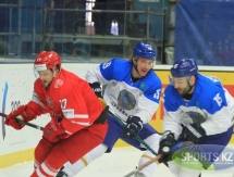 Фоторепортаж матча Первого дивизиона чемпионата мира-2017 Казахстан — Польша 1:0 ОТ