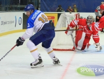 Фоторепортаж матча Первого дивизиона чемпионата мира-2017 Казахстан — Польша 1:0 ОТ