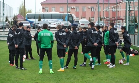 «Атырау» провел первую тренировку в Шымкенте