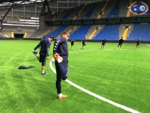 Фоторепортаж с тренировки «Окжетпеса» на «Астана Арене»