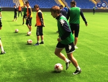 Фоторепортаж с тренировки «Окжетпеса» на «Астана Арене»