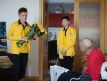 Воспитанники Академии «Кайрата» поздравили Тимура Сегизбаева