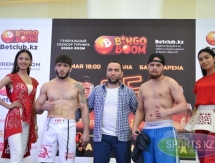 Фоторепортаж с церемонии взвешивания турнира Fight Nights Global 65 в Астане