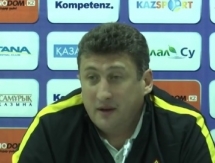 Видео послематчевой пресс-конференции Цхададзе игры Премьер-Лиги «Астана» — «Кайрат» 1:1