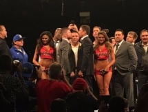 <strong>Головкин и Альварес провели дуэль взглядов</strong>