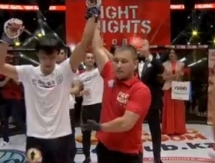 Кабдрахманов удушающим приемом победил Кульмагамбетова на турнире Fight Nights Global 65