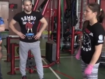 Видео открытой тренировки Шариповой перед боем против Забавиной