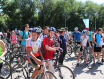 В честь Дня столицы в Алматы состоялся очередной велопробег