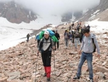 Почти 300 альпинистов покорили пик Нурсултан в Алматы