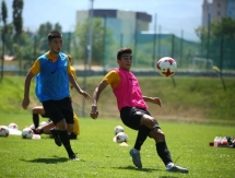 Фоторепортаж с предыгровой тренировки «Кайрата М»