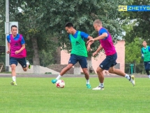 Фоторепортаж с предыгровой тренировки «Жетысу»