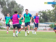 Фоторепортаж с предыгровой тренировки «Жетысу»