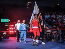 Фоторепортаж выступления казахстанских боксеров в третий день чемпионата мира-2017