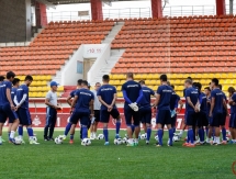 Фоторепортаж с открытой тренировки молодежной сборной Казахстана