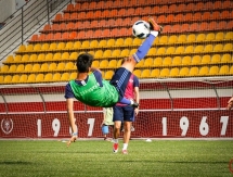 Фоторепортаж с открытой тренировки молодежной сборной Казахстана