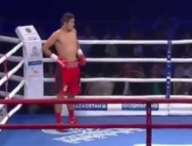 Как Нурсултанов на первой минуте боя выкинул соперника за ринг