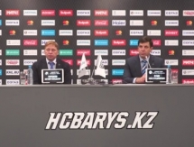 Видео послематчевой пресс-конференции игры КХЛ «Барыс» — «Сибирь» 1:3