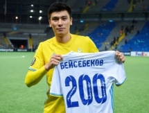 Бейсебеков провел 200 матчей за «Астану»
