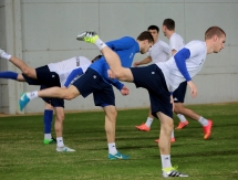 Фоторепортаж с тренировки «Астаны» перед матчем с «Маккаби»
