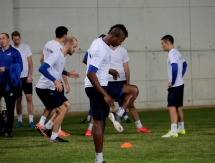 Фоторепортаж с тренировки «Астаны» перед матчем с «Маккаби»