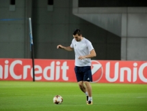 Фоторепортаж с тренировки «Астаны» перед матчем с «Маккаби»