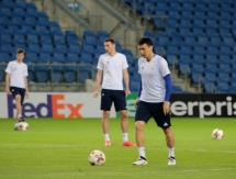 Фоторепортаж с тренировки «Астаны» перед матчем с «Маккаби»