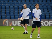 Фоторепортаж с тренировки «Астаны» перед матчем с «Маккаби»