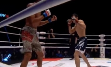 Как Исмагулов избивал бразильца на турнире ММА M-1 Challenge 85