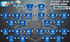 Состав «Барыса» на матч КХЛ c «Ак Барсом»