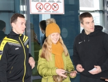 Игроки «Сарыарки» примерили на себя роль кассиров «Караганда-Арены»