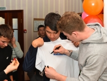 Игроки «Барыса» побывали в гостях у воспитанников Дома юношества