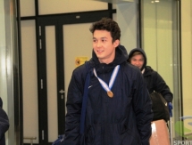 Фоторепортаж с прибытия молодежной сборной Казахстана в Астану