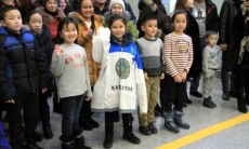 Фоторепортаж с прибытия молодежной сборной Казахстана в Астану