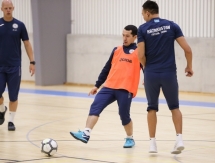 Фоторепортаж с тренировки сборной Казахстана в Любляне