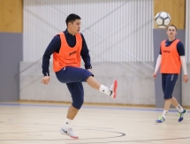 Фоторепортаж с тренировки сборной Казахстана в Любляне