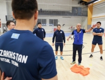 Фоторепортаж с тренировки сборной Казахстана в Любляне