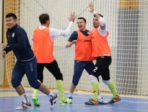 Фоторепортаж с тренировки сборной Казахстана в Любляне