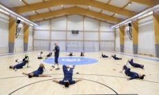 Фоторепортаж с тренировки сборной Казахстана в Любляне