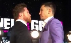 Видео первой дуэли взглядов реванша Головкин — Альварес