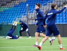 Фоторепортаж с предыгровой тренировки молодежной сборной Казахстана