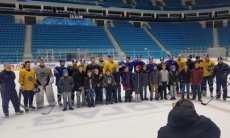 Воспитанники детского дома посетили тренировку сборной Казахстана