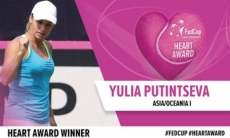 Казахстанская теннисистка выиграла номинацию Fed Cup Heart Award — 2018