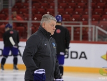 Фоторепортаж с тренировки сборной Казахстана в Будапеште