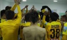 Как игроки «Кайрата» праздновали победу после матча Кубка Казахстана с «Окжетпесом»