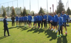 Фоторепортаж с предигровой тренировки «Окжетпеса»