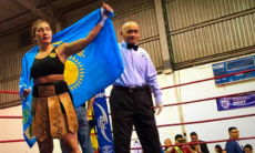 Видео первой победы казахстанской «GGG среди женщин» в профи
